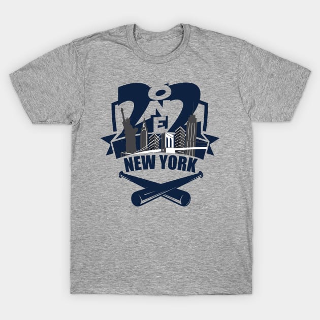 212 New York Baseball T-Shirt by AssortedRealitee